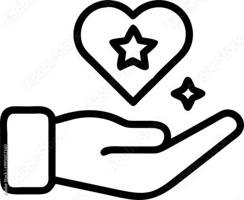 customer loyalty, icon outline