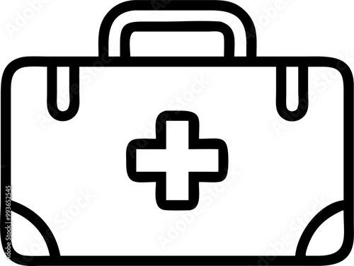 notfallkoffer, icon outline