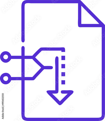 pdf splitter, icon outline