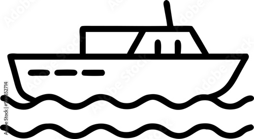 water transport rental, icon outline