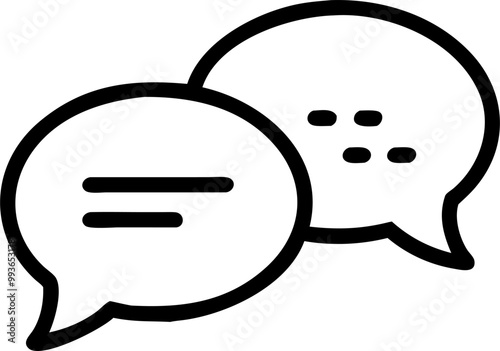 messages, icon outline
