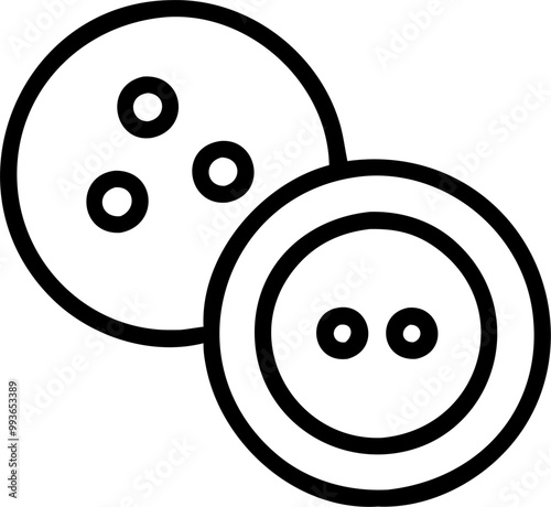 botones de ropa, icon outline