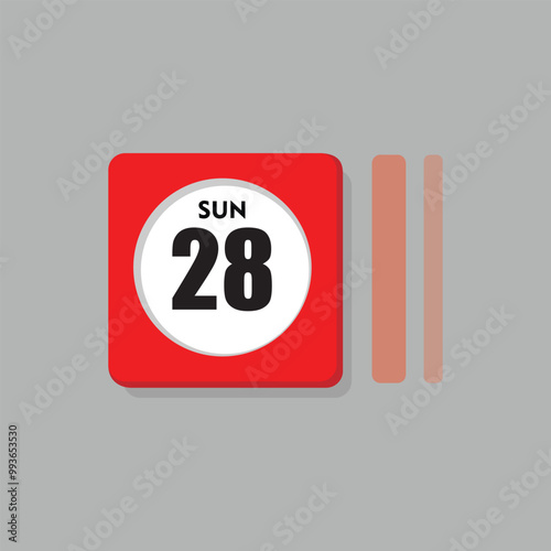 calender icon, 28 sunday icon