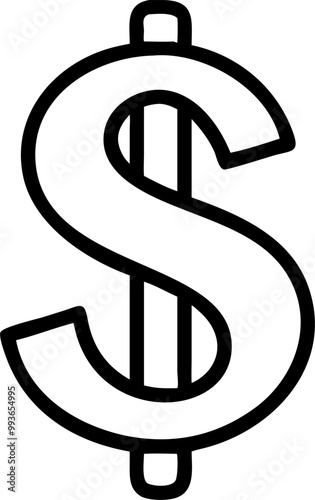 dolar, icon outline