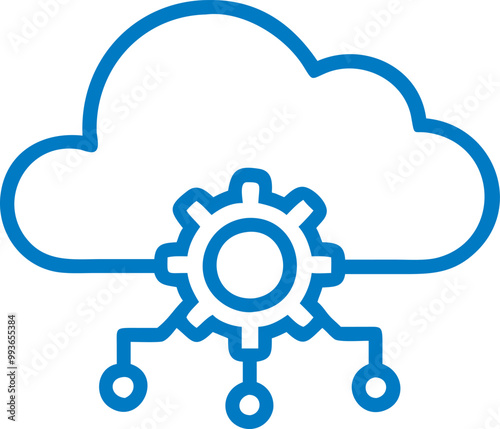 providing continuous customer value through saas capabilities in the cloud, icon outline