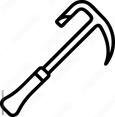 crowbar, icon outline