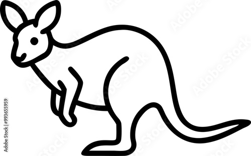wallaby, icon outline