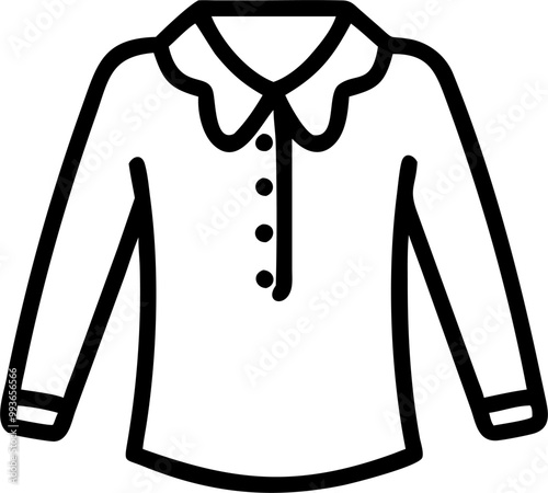 blouse, icon outline