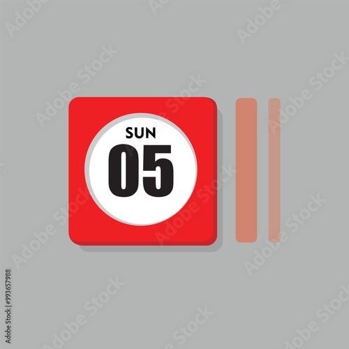 calender icon, 05 sunday icon