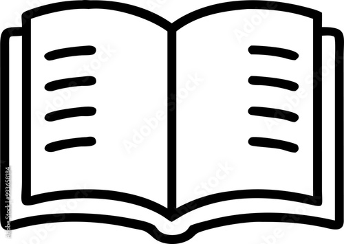 open book, icon outline
