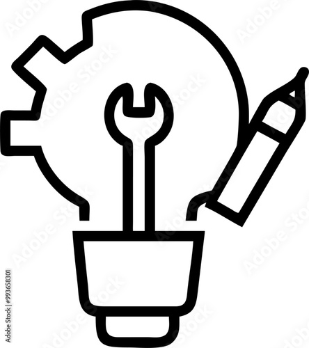 creative solutions toolkit, icon outline