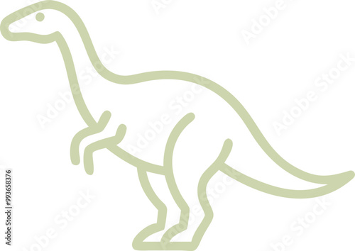 dinosaur, icon outline