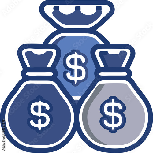 funds icon, icon offset fill