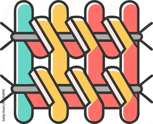 closeup of barbed wire, icon offset fill