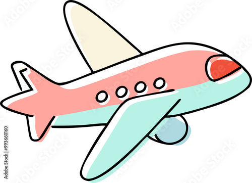 aircraft, icon doodle offset fill