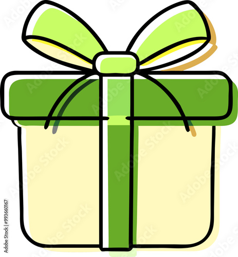 present, icon doodle offset fill