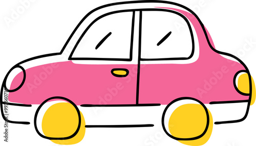automobile, icon doodle offset fill