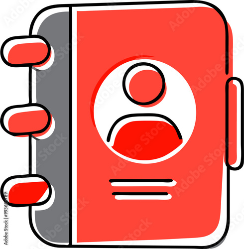 contacto icono, icon doodle offset fill
