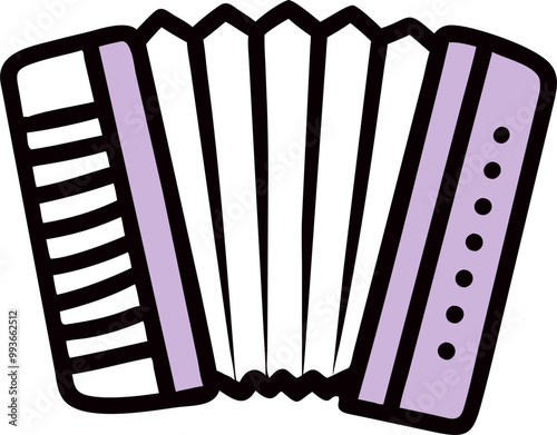 accordion, icon doodle fill