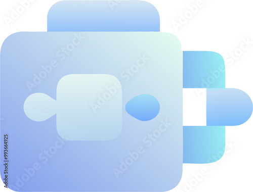 3d multisig crypto wallet icon, icon colored shapes gradient