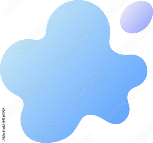 a smear, a blot of paint, without additional items, icon colored shapes gradient