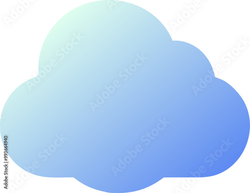 i want a logo with cloud shape like the logo of salesforce it should be in gradient colour with