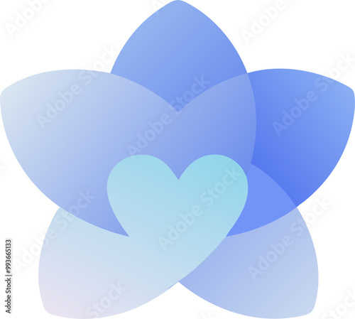 wellness, icon colored shapes gradient