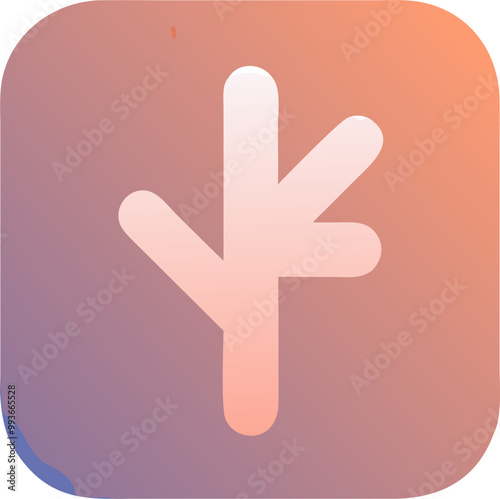 design modern and attractive app icon logo of tree, icon colored shapes gradient