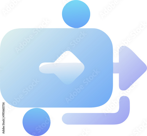 digitalisation, icon colored shapes gradient
