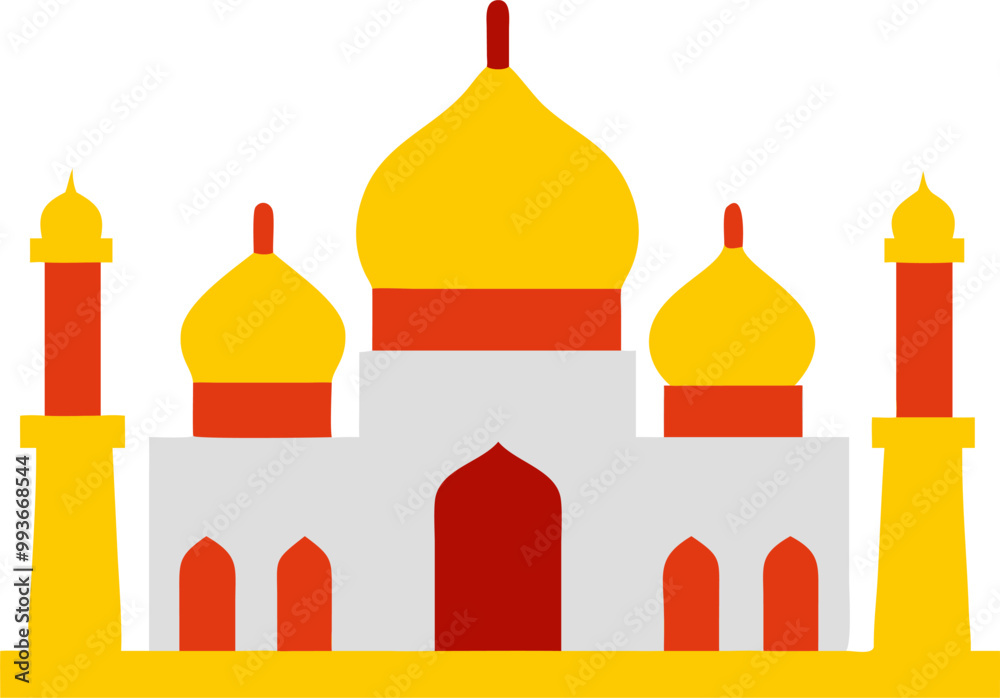 taj mahal, icon colored shapes taj mahal, icon colored shapes