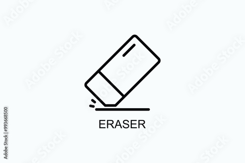 Eraser Vector Icon Or Logo Illustration