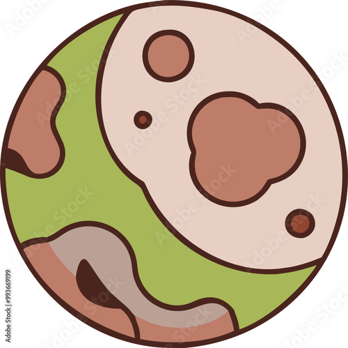 give me an icon moon, icon colored outline