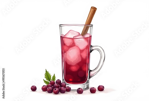 Wallpaper Mural Glass of red wine and grapes clusters on a white background
 Torontodigital.ca