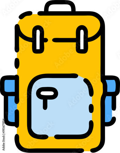 make ne one icon to my produkt category camping bag, icon broken line