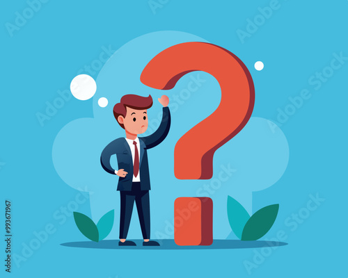 Ask questions for help or solution, confusion, doubt or query for answer and information, business discussion to solve problem concept, business people employee ask questions with question mark signs