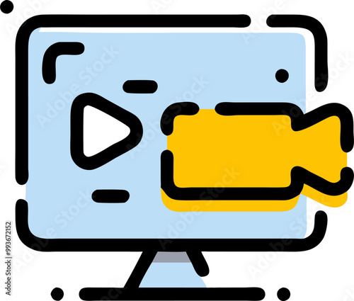 video editor, icon broken line