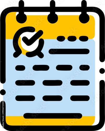student attendance log icon, icon broken line