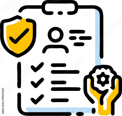 safety through health questionnaire, icon broken line