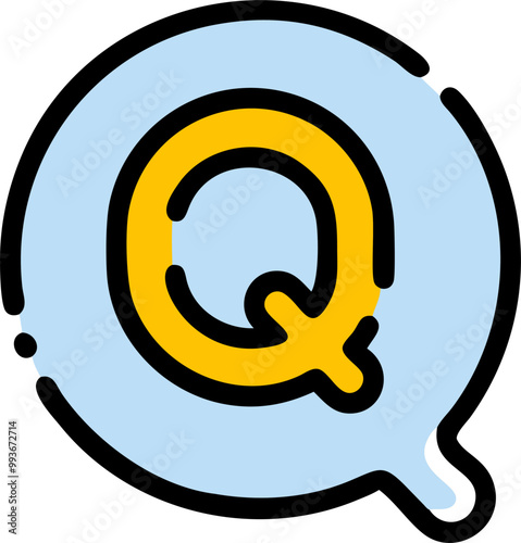 quora icon, icon broken line