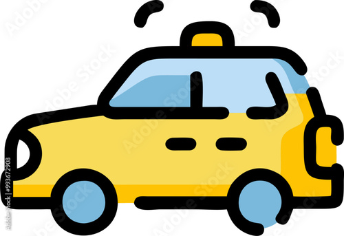 car, icon broken line