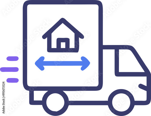 logo for moving service, icon