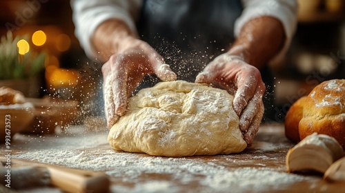 Baker Kneading Dough