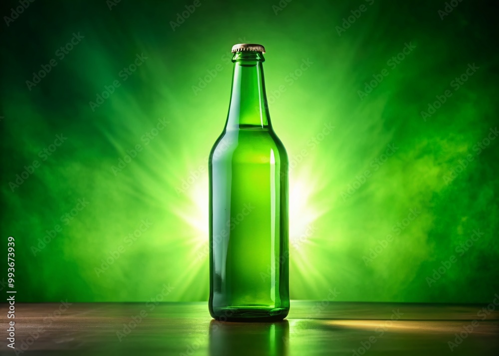 Vibrant Green Bottle Color Showcase with Smooth Texture and Depth for Creative Design Projects Vibrant Green Bottle Color Showcase with Smooth Texture and Depth for Creative Design Projects