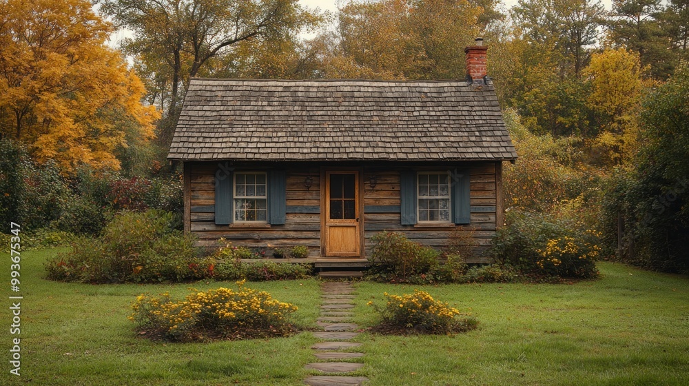 Fototapeta premium Rustic Cabin in Autumn