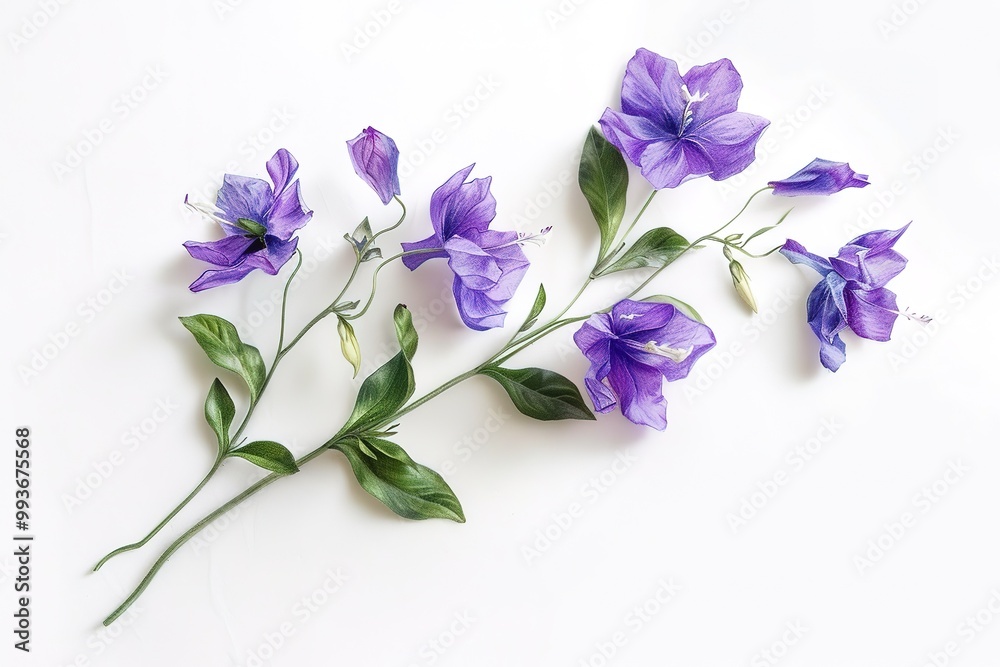 Watercolor hand-drawn illustration of a flower on a white background. Isolated element for decor.