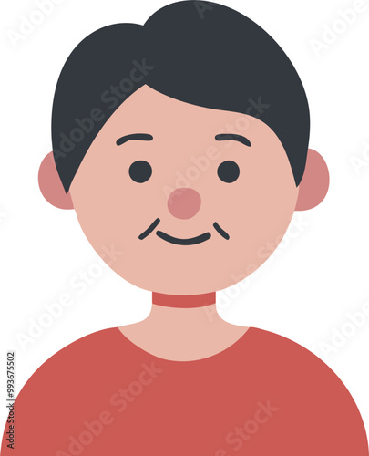 person with 50 age, remove the background, just keep person only, icon