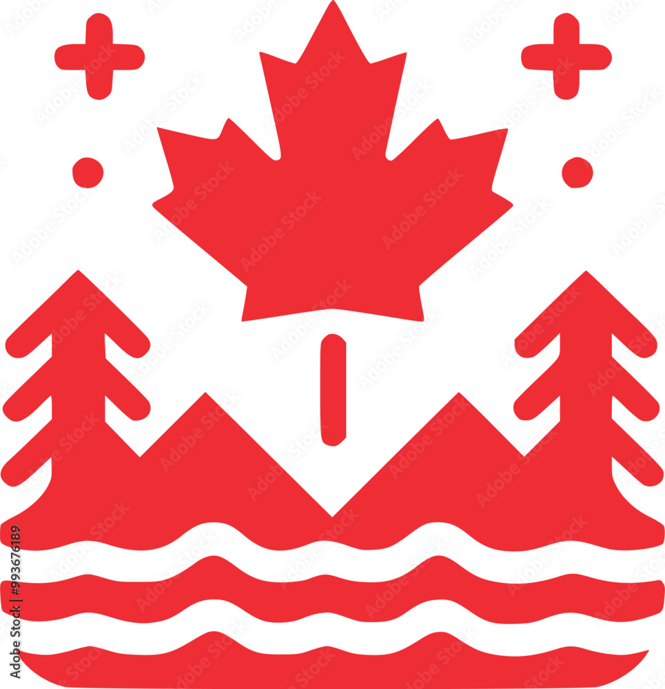 Canadian Country Flag set graphic resource vector illustration on white background generated Ai Canadian Country Flag set graphic resource vector illustration on white background generated Ai