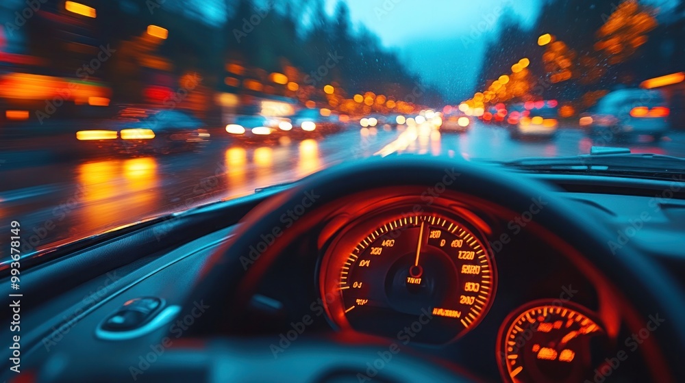 Driving Through City Lights Driving Through City Lights