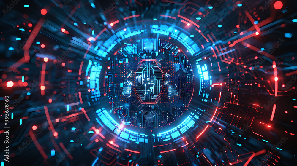 Digital motion, space technology network code background Digital motion, space technology network code background