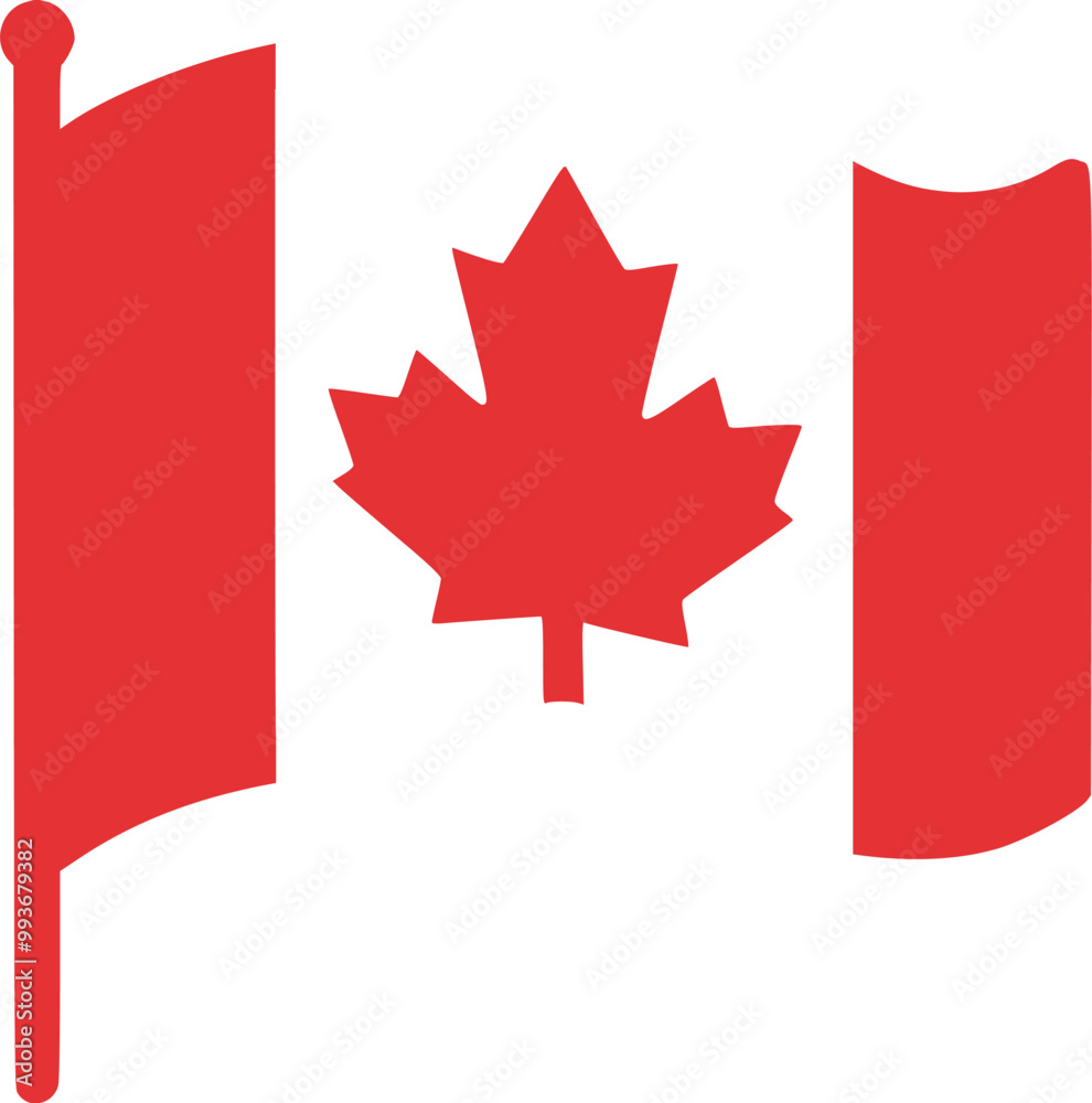 Canadian flag icon with maple leaf Premium vector illustration Canadian flag icon with maple leaf Premium vector illustration